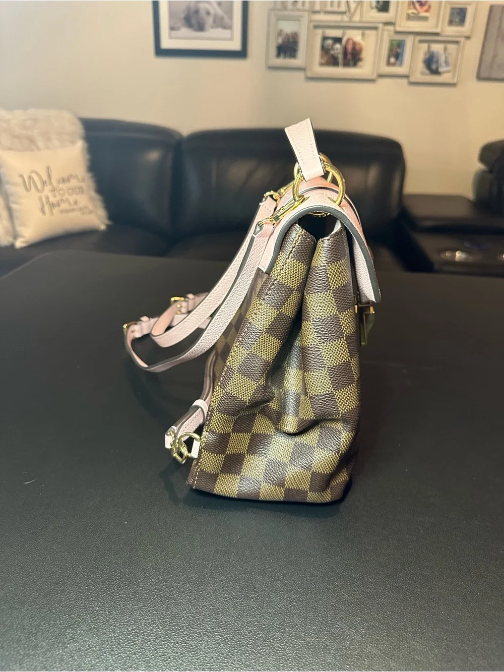 Louis Vuitton Clapton Backpack Damier Ebene Canvas Magnolia Pink - Picture 2 of 9
